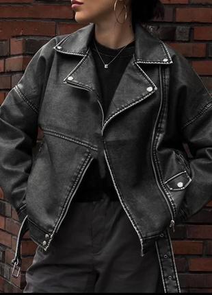 Косуха куртка куртка потерта шкіра жіноча куртка-косуха "vintage