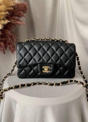 Жіноча сумочка chanel black 21x13x7