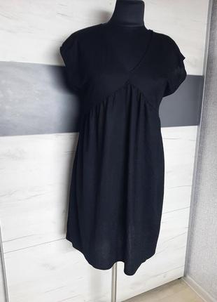 Черное вискозное платье овесайз платье футболка для беременных