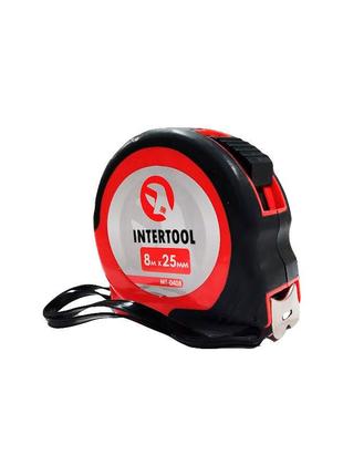 Рулетка Intertool - 8 м х 25 мм, автостоп