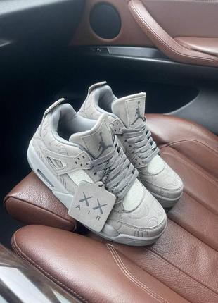 Кроссовки jordan 4 kaws grey