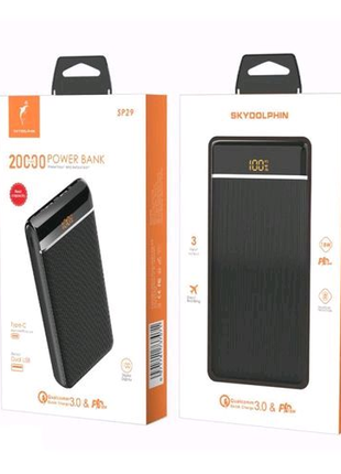 Power Bank SkyDolphin SP29 PD+QC3.0 20000mAh MicroUSB