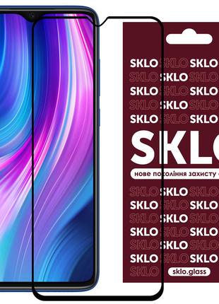 Защитное стекло SKLO 3D (full glue) для Xiaomi Redmi Note 8 Pro