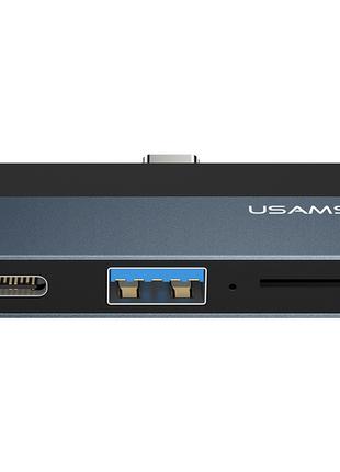 Перехідник HUB Usams US-SJ491 Type-C Mini Hub (Type-C + USB + ...