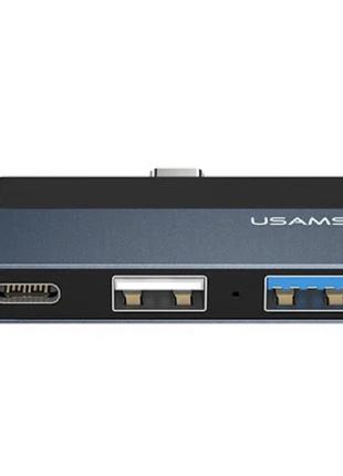 Переходник HUB Usams US-SJ490 Type-C Mini Hub (2USB port + Typ...