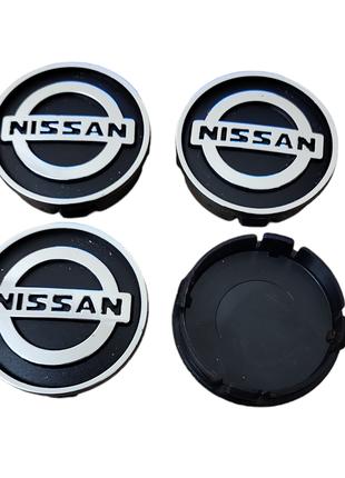 Колпачки на диски, заглушки на литые диски Nissan Ниссан 60 мм...