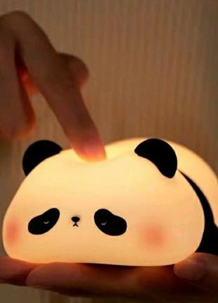 Силиконовая мультяшная лампа, ночник панда