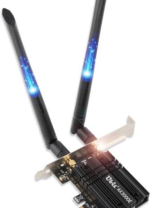 Ubit WiFi 6 AX3000E PCIE 2974 Мбит/с трехдиапазонная Wi-Fi сет...