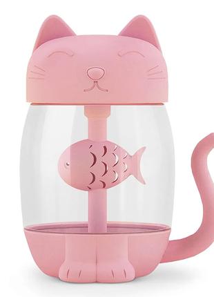 Увлажнитель воздуха ультразвуковой - ночник cat rose 350ml