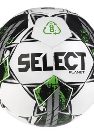 М'яч футбольний Select PLANET v23 білий, зелений У