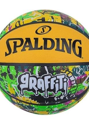 М'яч баскетбольний Spalding Graffitti жовтий, муль