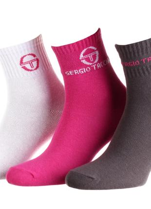 Шкарпетки Sergio Tacchini 3-pack білий, сірий, рожевий Жін 36-41