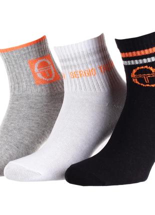 Шкарпетки Sergio Tacchini 3-pack чорний, помаранчевий, білий Ж...