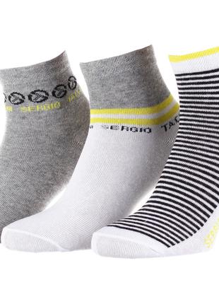 Шкарпетки Sergio Tacchini 3-pack білий, жовтий, сірий Жін 36-41