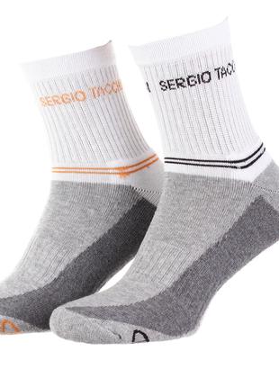 Шкарпетки Sergio Tacchini 3-pack сірий, білий, помаранчевий Ун...