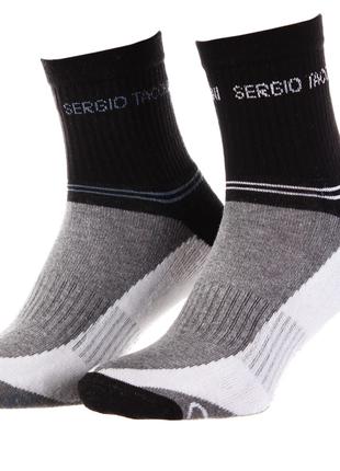 Шкарпетки Sergio Tacchini 3-pack чорний, сірий, білий Уні 36-40