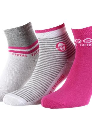 Шкарпетки Sergio Tacchini 3-pack білий, рожевий, сірий Жін 36-41