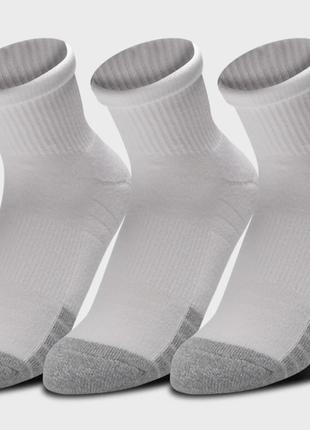 Шкарпетки UA Heatgear Quarter 3pk Білий Уні LG
