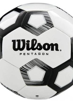 М'яч футбольний Wilson Pentagon white/black size 5