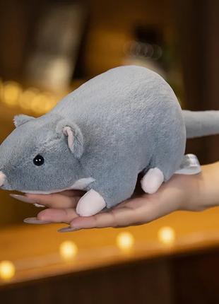 Мягкая игрушка Мышь 30 см, серый