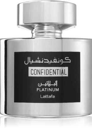 Арабські олійні парфуми унісекс Lattafa Confidential Platinum ...