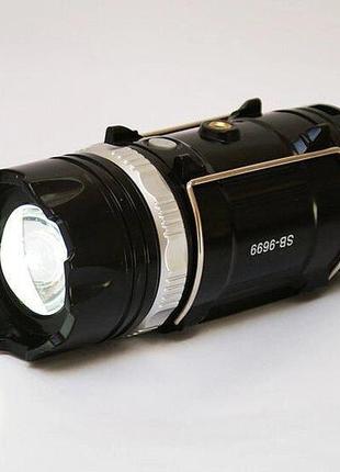 Кемпінговий ліхтар Sb-9699 black (сонячна панель, power bank)