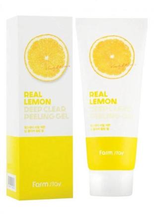 Пілінг з екстрактом лимону farm stay real lemon deep clear pee...