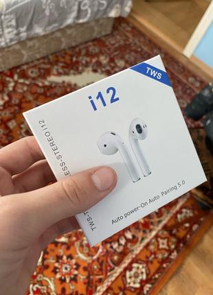 Наушники AirPods i12 BT з сенсором Bluetooth