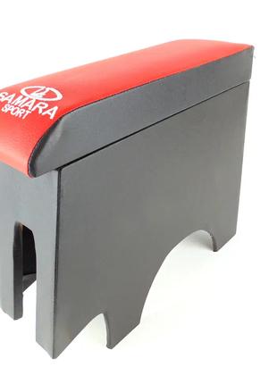 Подлокотник ВАЗ 2108-09 красный с вышивкой maxi (кожзам)