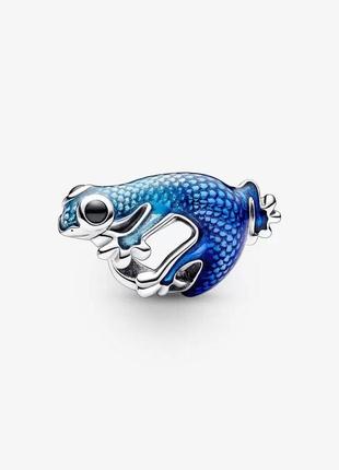 Срібний шарм «блакитний гекон»