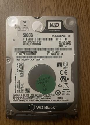 2.5" Western Digital Black 500GB 7200rpm 32MB (WD5000LPLX-08) ...