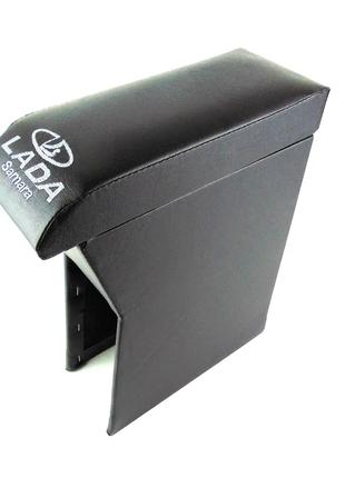 Подлокотник ВАЗ 2115 черный с вышивкой (кожзам)