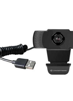 Веб-камера 1080p Full HD Conceptronic AMDIS01B USB микрофон с ...