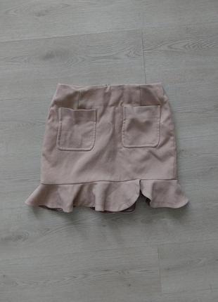 Брендовая юбка шерстяная бежевая whistles, размер m (38)