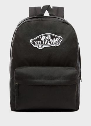Рюкзак Vans черный с аппликацией 22 л. Vans Realm Backpack Black