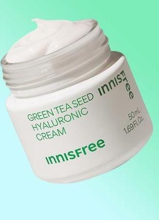 Innisfree green tea seed hyaluronic cream 1 мл глибоко зволожу...