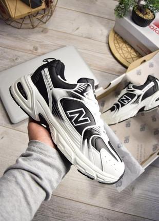 Зимние мужские new balance 530 white black