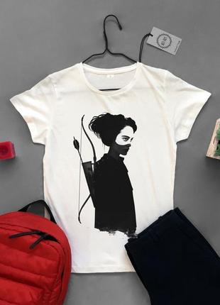 Футболка youstyle girl with bow 0568 m white