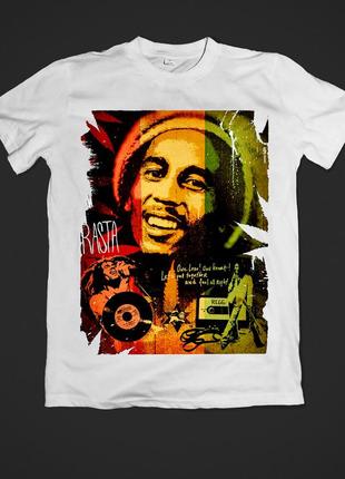 Футболка youstyle bob marley 0605 xl white