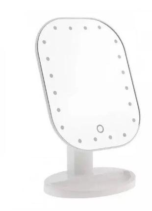 Дзеркало для макіяжу з підсвічуванням LED овальне регульоване ...