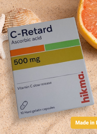 C-Retard 500 mg Витамин С аскорбиновая кислота Hikma 10 таб Египе