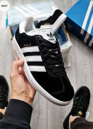 Кроссовки мужские adidas gazelle black/white