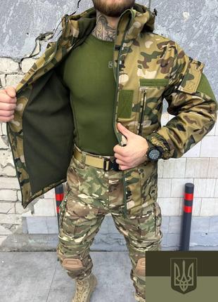 Тактическая куртка мужская Софтшелл Мультикам Военная Армейска...