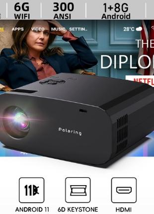 Смарт TV проектор Polaring P7Pro 16G блютус HDMI економ ютюб