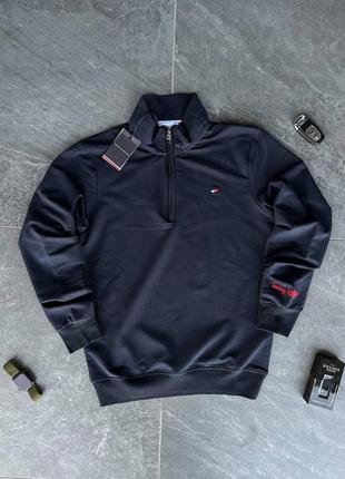 Свитшот с замком tommy hilfiger синий