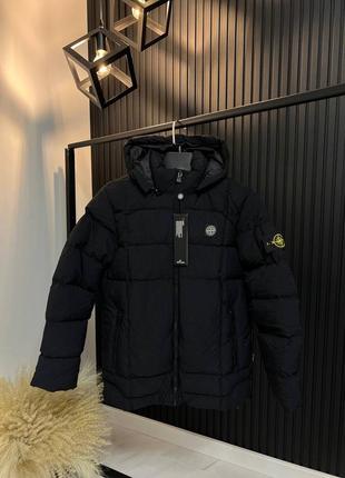 Куртка зимня stone island чорна