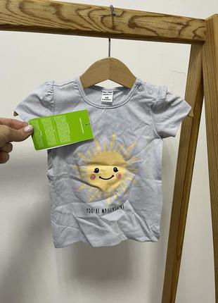 Детская футболка для девочки 62 2 4 месяца