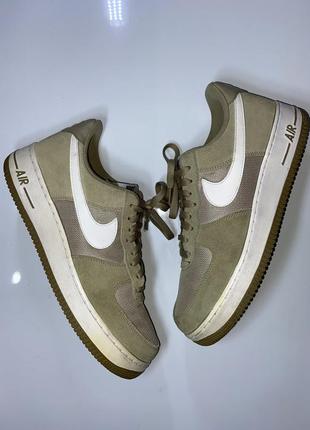 Кроссовки nike air force 1 low khaki white