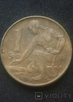 1 крона 1990р., Чехословаччіна