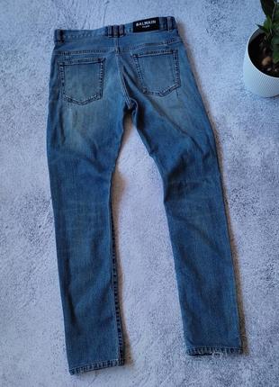 Мужские зауженые джинсы balmain slim jeans